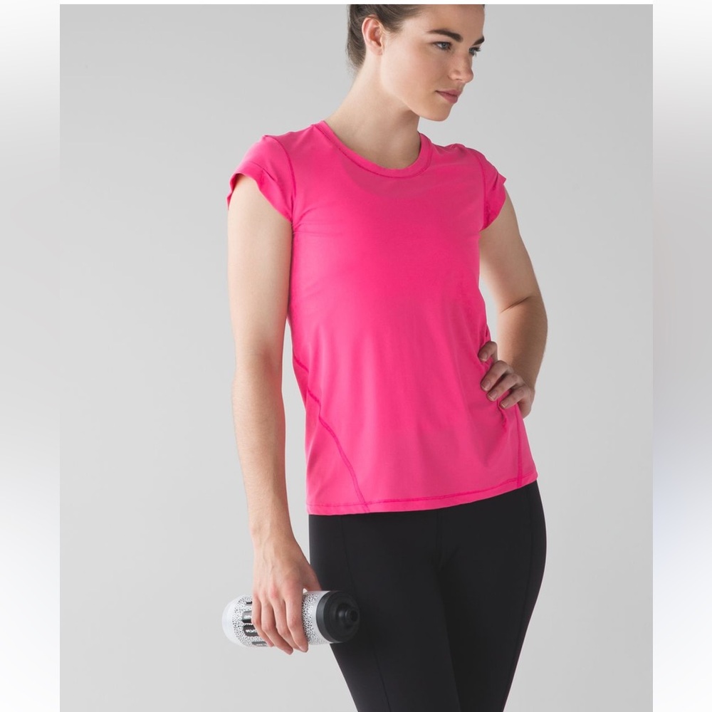lululemon athletica Bright Pink Short Sleeve Top